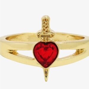 American Horror Story Heart Sword Ring. NWT.